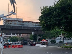 Ada Demo Aksi Bela Palestina di Kedubes AS, Jl Medan Merdeka Selatan Ditutup