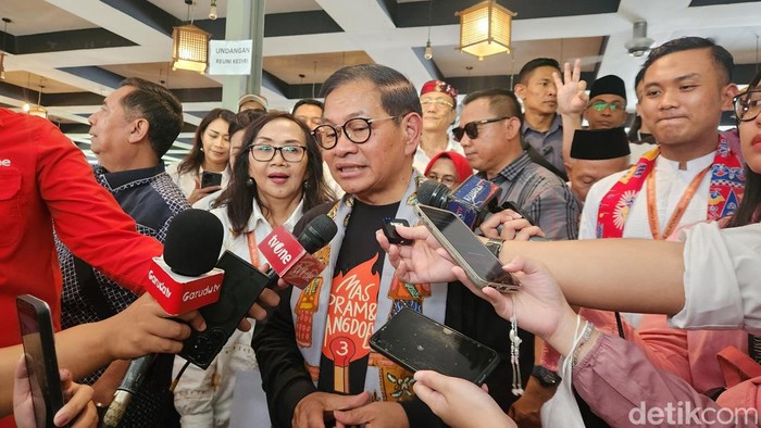 Cagub Jakarta nomor urut 3 Pramono Anung (Adrial/detikcom)