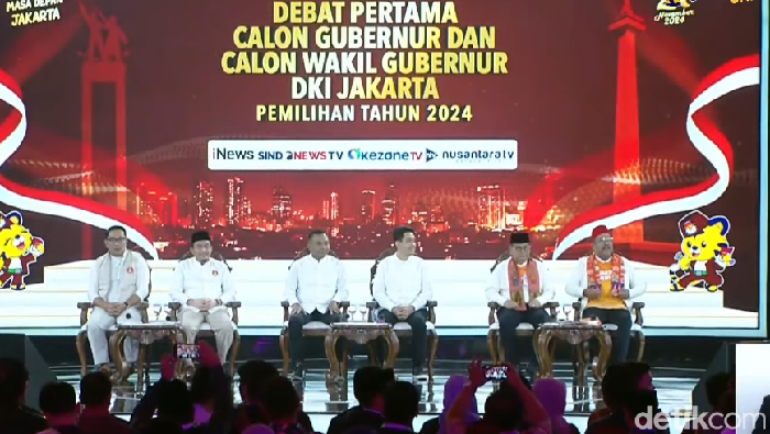 Debat perdana Pilgub Jakarta 2024. (Dok. YouTube KPU Jakarta)