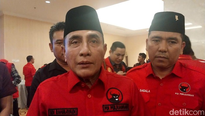 Edy Rahmayadi usai acara Rakerdasus Pilkada Serentak 2024 PDIP. (Foto: Finta Rahyuni/detikSumut)