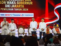 Momen 3 Paslon Saling Tanggapi Pertanyaan di Debat Pilgub Jakarta