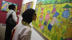 Anak-anak Sandiaga Uno hingga Sosialita Hadiri Pameran Pelukis Autistik