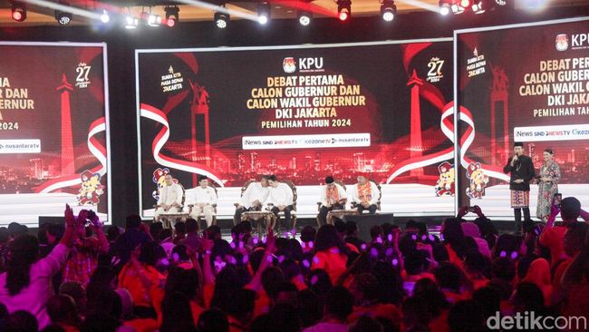Potret Debat Perdana Pilgub Jakarta 2024 Dimulai