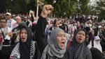 Potret Massa Aksi Bela Palestina Geruduk Kedubes AS Jakarta