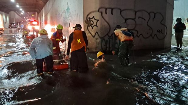 Underpass Jalan Sholeh Iskandar (Sholis) Kota Bogor terendam banjir. (Dok. istimewa)