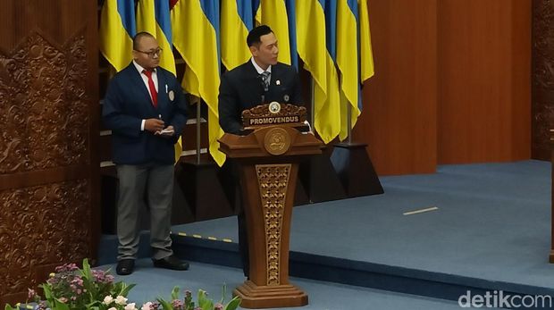 AHY jalani sidang doktoral terbuka di Unair