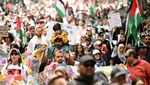 Aksi Dukung Palestina di Berbagai Negara Saat Satu Tahun Perang Gaza