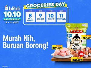 Sikat! Promo Hemat Belanja Kebutuhan Harian di Blibli 10.10 Groceries Day