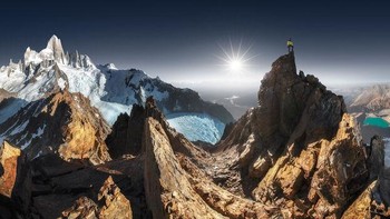 Peringkat kedua Open Nature/Landscape diraih Alessandro Cantarelli, Italia. Lokasi: Patagonia, Fitz Roy area Foto: Epson International Pano Awards