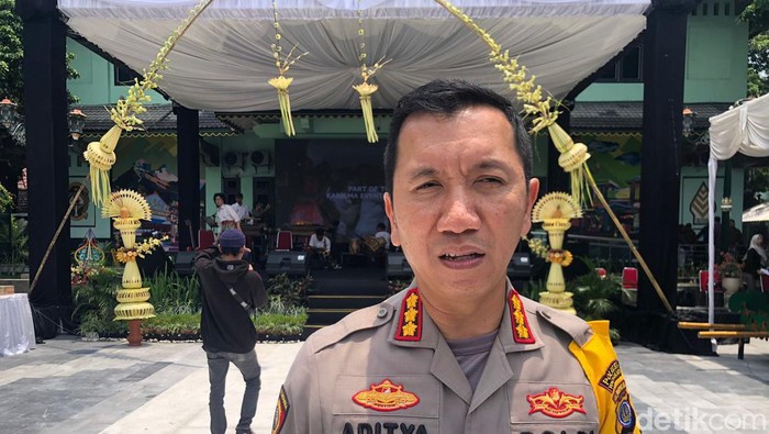 Kapolresta Jogja Kombes Aditya Surya Dharma ditemui di Kompleks Balai Kota Jogja, Senin (7/10/2024).