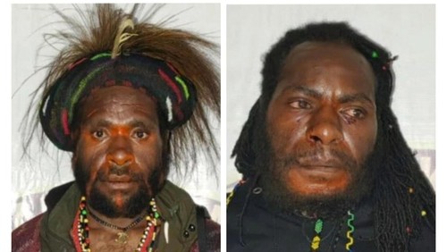 Penampakan 2 anggota KKB yang ditangkap aparat gabungan di Puncak Jaya, Papua Tengah. Dokumen Istimewa