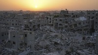 Konflik di Gaza yang meletus sejak Oktober 2023 telah mencatatkan dampak kemanusiaan yang luar biasa. (AP Photo/Abdel Kareem Hana)