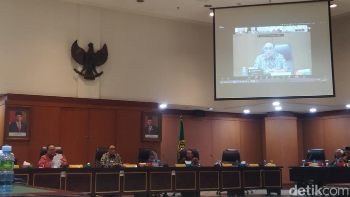 Solidaritas Hakim Indonesia (SHI) audiensi di Gedung Mahkamah Agung (MA) RI. (Kurniawan/detikcom)