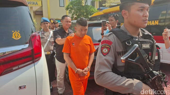 Tampang Jupri, dedengkot preman di pasar tumpah Jalan Merdeka, Kota Bogor ditangkap polisi.