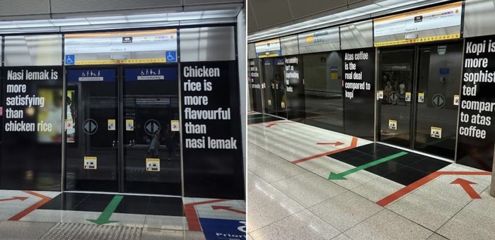 Unik! Tanda Antrean di MRT Ini Pakai Nama Makanan