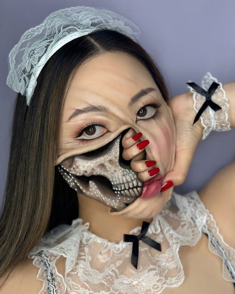 Makeup dari seniman Mimi Choi benar-benar mind blowing. Pantas saja followers-nya di Instagram sudah mencapai dua juta.