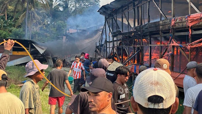 Kandang ayam di Kolaka ludes terbakar.