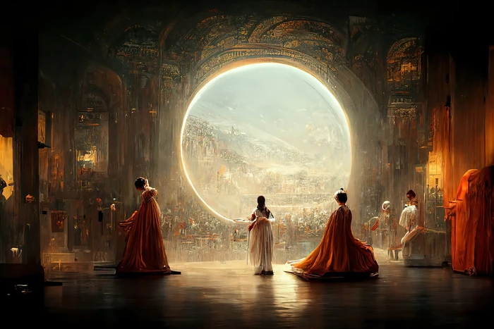Karya seni ciptaan Jason M Allen yang berjudul Théâtre d’Opéra Spatial.