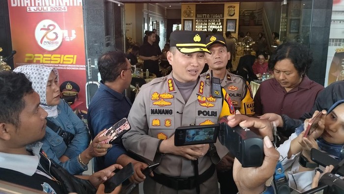 Kombes Nanang Haryono saat acara penyambutan di Mapolresta Malang Kota