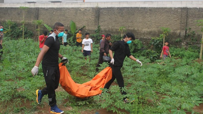 Lokasi penemuan mayat wanita membusuk di kebun singkong Bogor,