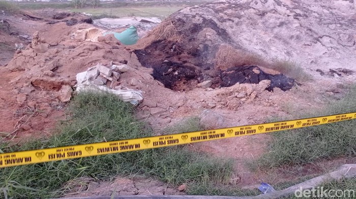 Lokasi tumpukan gabah yang tewaskan F (8), di Desa Plumbon, Kecamatan Mojolaban, Sukoharjo, Selasa (8/10/2024).
