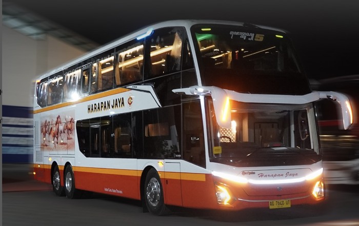 PO Harapan Jaya rilis bus double decker baru dengan bodi Adiputro