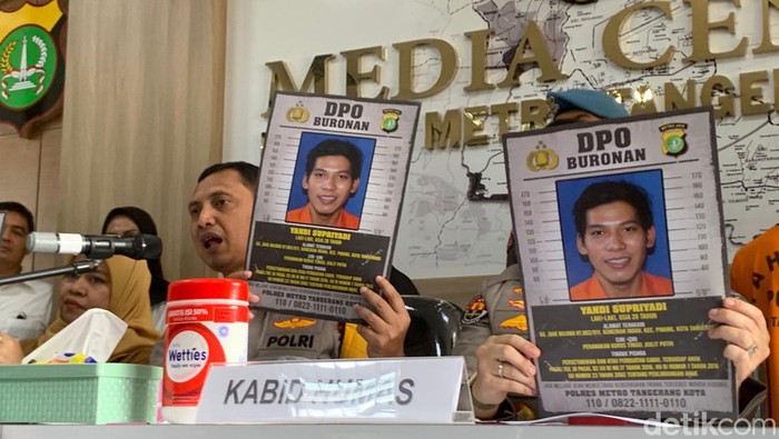 Polisi merilis wajah Yandi Supriyadi (28), DPO kasus pencabulan anak di panti asuhan Yayasan Darussalam AnNur, Kunciran Indah, Kota Tangerang.