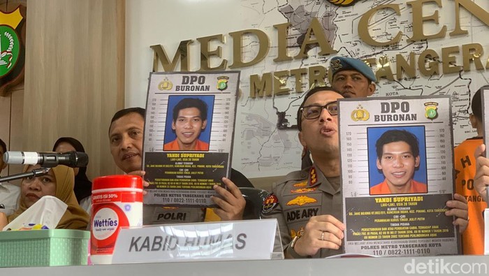 Polisi merilis wajah Yandi Supriyadi (28), DPO kasus pencabulan anak di panti asuhan Yayasan Darussalam AnNur, Kunciran Indah, Kota Tangerang.