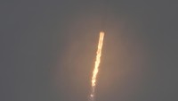 A SpaceX Falcon 9 rocket lifts off from launch complex-40 carrying the European Space Agency Hera spacecraft on a mission to the asteroid Dimorphos, at the Cape Canaveral Space Force Station, in Cape Canaveral, Florida, U.S., October 7, 2024. REUTERS/Steve Nesius