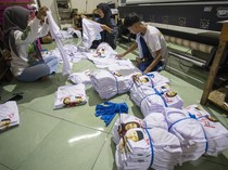 Sibuknya Konveksi di Indramayu Kebanjiran Pesanan Kaos Pilkada