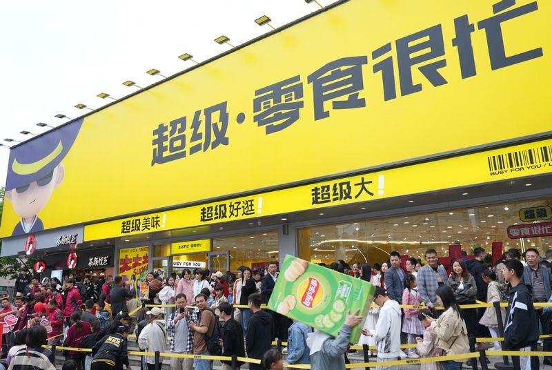 supermarket unik di China tawarkan makanan kemasan jumbo