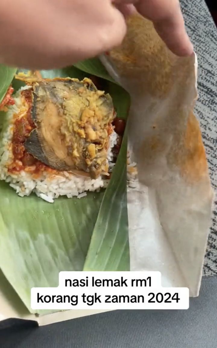 Wow! Beli Nasi Lemak Rp 3 Ribuan Dapat Lauk Ikan Porsi Besar