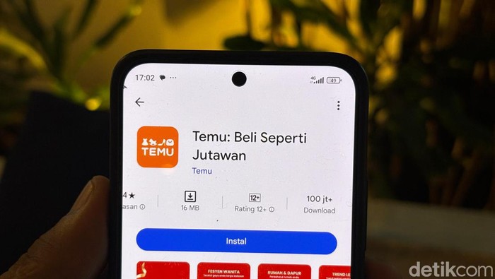 Aplikasi Temu asal China