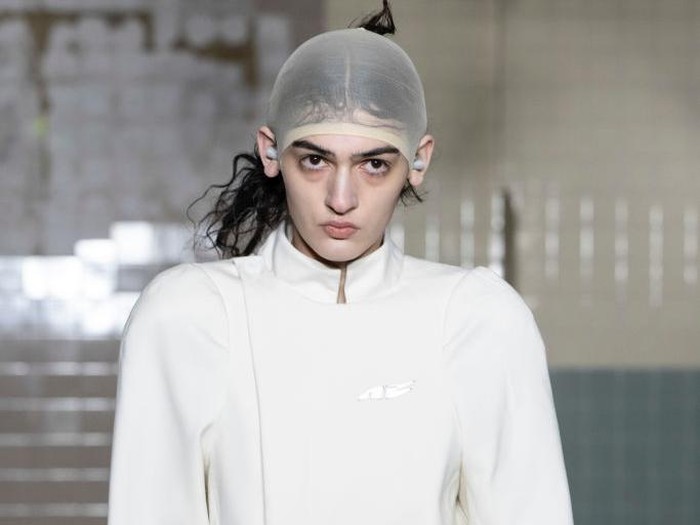 LONDON, ENGLAND - FEBRUARY 16: A model walks the runway during the Natasha Zinko Ready to Wear Fall/Winter 2024-2025 fashion show as part of the London Fashion Week on February 16, 2024 in London, England. (Photo by Victor VIRGILE/Gamma-Rapho via Getty Images)