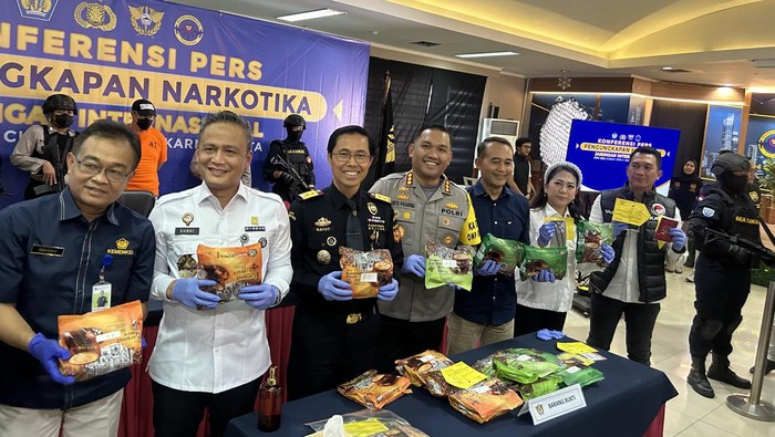 Konferensi pers Bea Cukai Soetta (Kadek/detikcom)