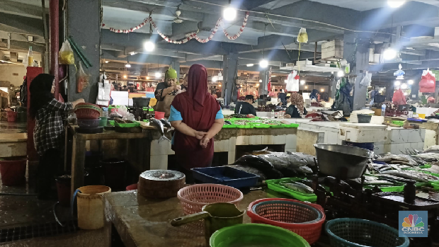 Pasar Ciputat pada Rabu (9/10/2024), (CNBC Indonesia/Ferry Sandi) Pasar Ciputat pada Rabu (9/10/2024), (CNBC Indonesia/Ferry Sandi)