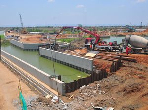 Penampakan Proyek Kolam Rp 350 M buat Tampung Air Hujan di Kudus