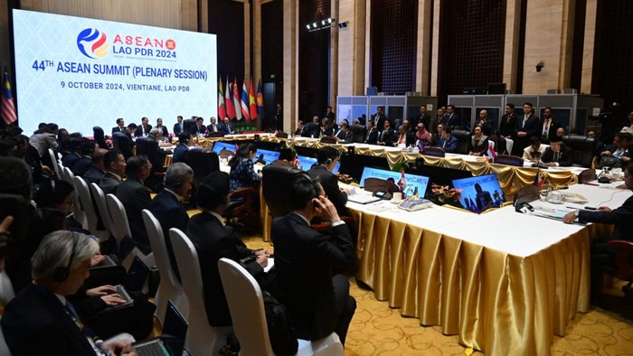 Suasana Konferensi Tingkat Tinggi (KTT) ASEAN digelar di Vientiane, Laos (dok Setwapres).