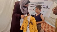 Bantuan kali ini menyasar pengungsi Palestina korban genosida yang di sekitar Gaza, Palestina yang peperangannya itu terus meluas dan banyak memakan korban jiwa.