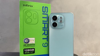 Harganya sebagai berikut: - Infinix Smart 9 3/64GB: Rp 1.049.000 - Infinix Smart 9 4/128GB: Rp 1.199.000 Foto: Adi Fida Rahman/detikINET