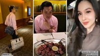 Terakhir ini kenangan Sandra Dewi saat makan malam steak dengan sang suami. Foto: Instagram Sandra Dewi