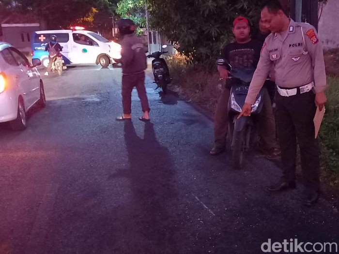 Lokasi tabrak lari yang menyebabkan satu orang luka-luka di Jalan Manding-Imogiri, Puton, Trimulyo, Jetis, Kabupaten Bantul, Kamis (10/10/2024) pagi.