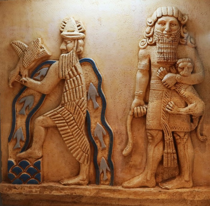 Tableau yang menggambarkan The Legends of Dilmun karya Max Cortesi