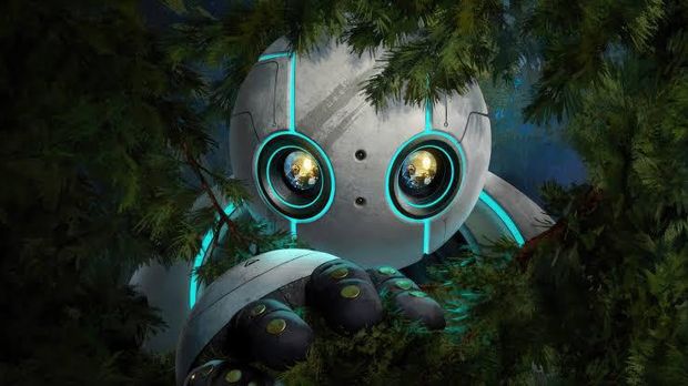 Cuplikan adegan dalam film The Wild Robot.