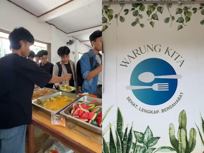 Warung Kita, kantin subsidi di IPB yang tawarkan nasi dan lauk seharga Rp 10 ribu.
