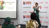 Seorang siswa mengikuti Noble Scholar 2024 Competition di Suite Life Sedayu City, Kelapa Gading, Jumat (11/10/2024).   