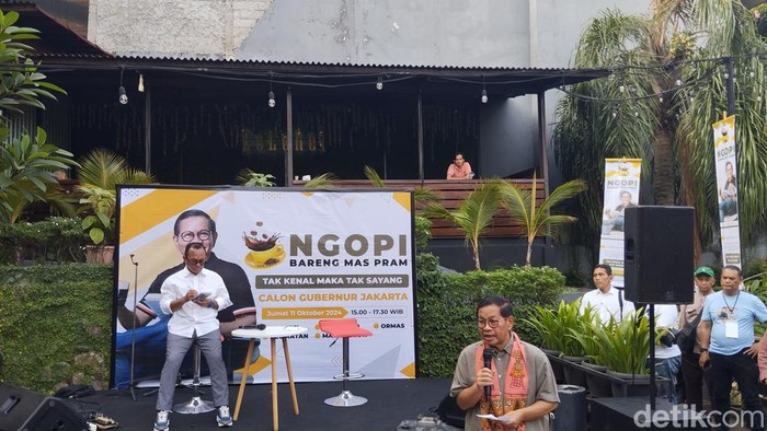Cagub Jakarta nomor urut 3 Pramono Anung (Maulana IF/detikcom)