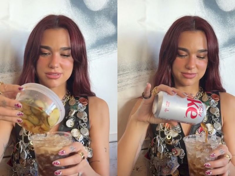 Dua Lipa punya racikan minuman bersoda campur pickle