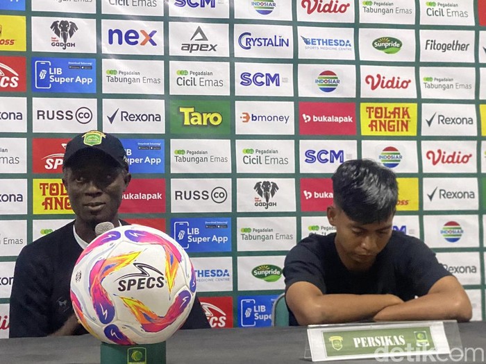 Jumpa pers Persikas Subang jelang lawan PSIM Jogja di Stadion Mandala Krida, Kota Jogja, Jumat (11/10/2024).