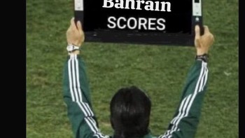 Lama pertandingan sampai Bahrain mencetak skor. Foto: X.com